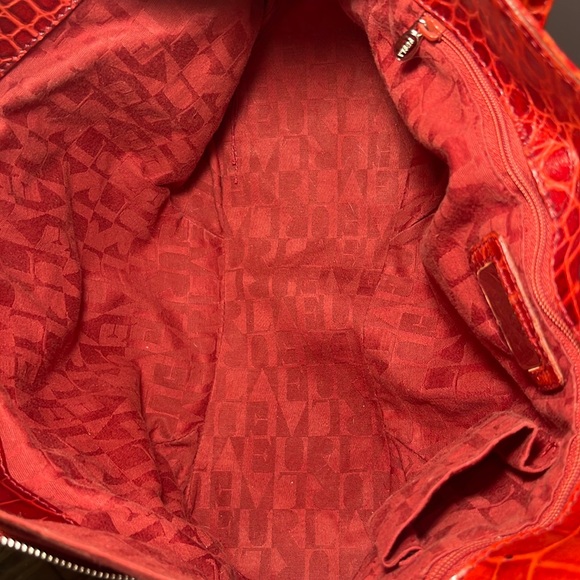 FURLA Red Croc Embossed EUC - Picture 9 of 9